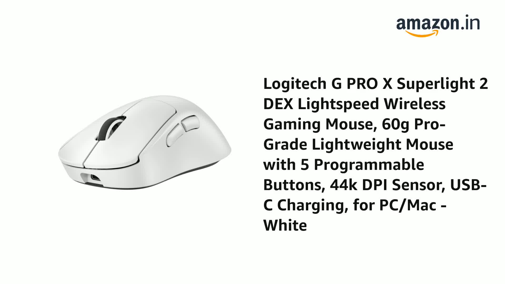 Amazon.in: Buy Logitech G PRO X Superlight 2 DEX Lightspeed